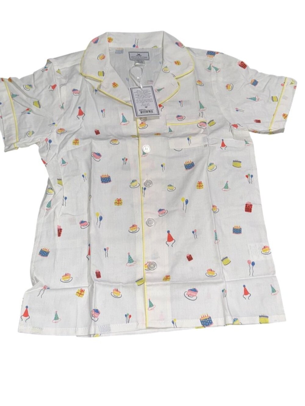 Petite Plume Kids Birthday Cake Print Short Pajama Set - Picture 3 of 14